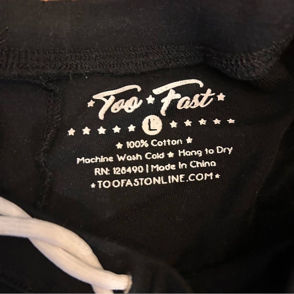 Too Fast- Skeleton Hands Booty Shorts - Picture 2 of 5